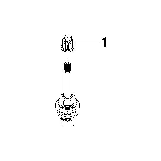Dornbracht Oberteil für Armaturen, linksschließend, 3/4