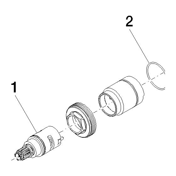 Dornbracht Temperieroberteil, 180 Grad mit Verschraubung, 9090031690190