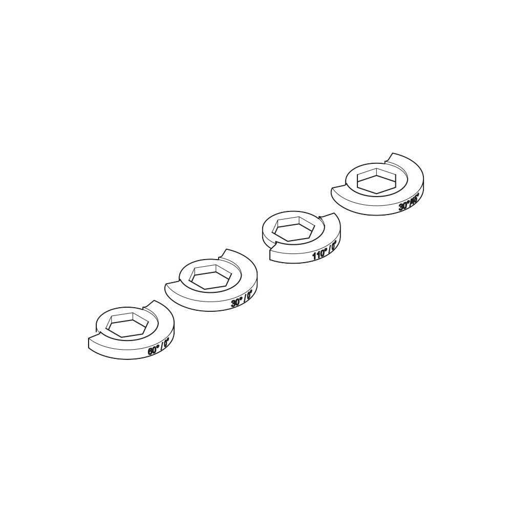 Dornbracht Schwenkbegrenzungsset Begrenzung schwenkbar 30 Grad 45 Grad 60 Grad 1... DORNBRACHT-1282097090 4099477024134 (Abb. 2)