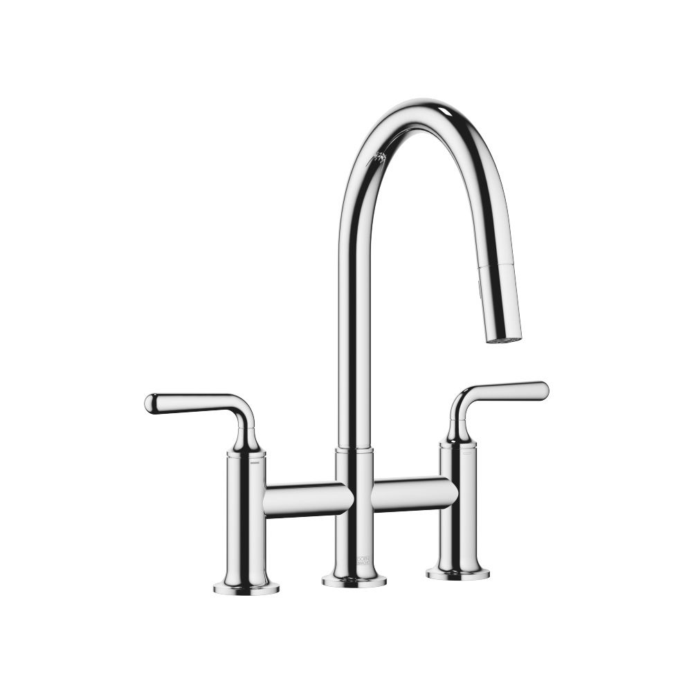 Dornbracht Dreiloch-Brückenbatterie Vaia Pull-down mit Brausefunktion Ausladung... DORNBRACHT-19870809-00 4099477154893 (Abb. 2)