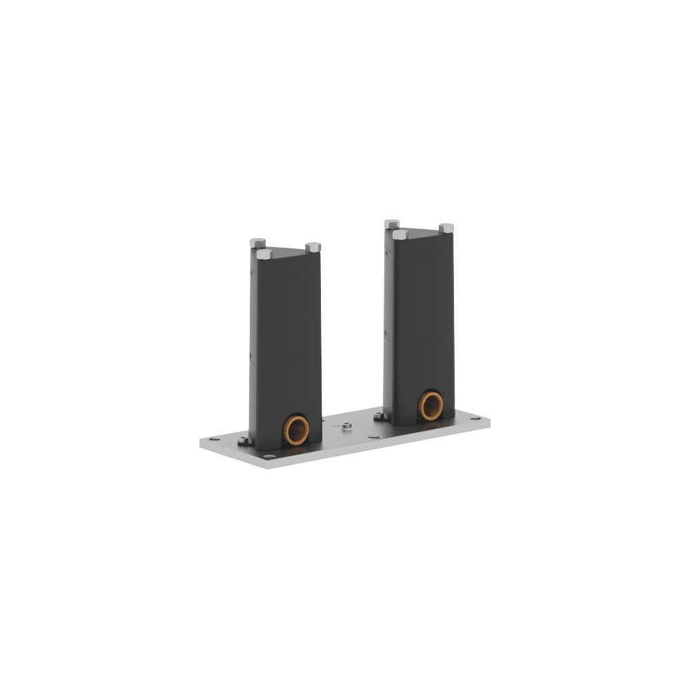 Dornbracht Unterputz-Bodenbefestigung Edelstahl 2x Anschlusswinkel G 1/2" Stichm... DORNBRACHT-3594497090 4029011472411 (Abb. 2)
