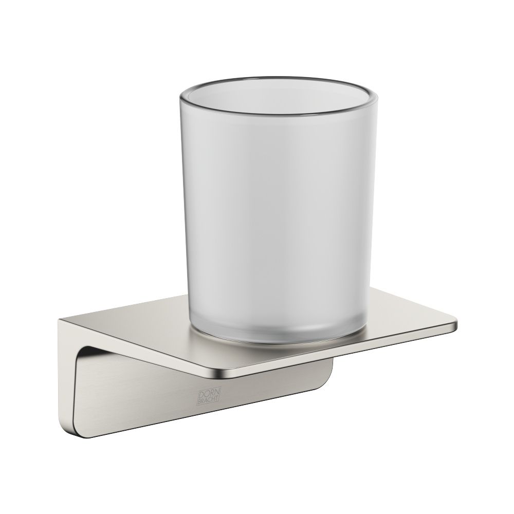 Dornbracht Glashalter, 90mm Stichmaß, Kristallglas matt, Ausladung 103mm, Plati... DORNBRACHT-83400976-06 4099477273143 (Abb. 2)