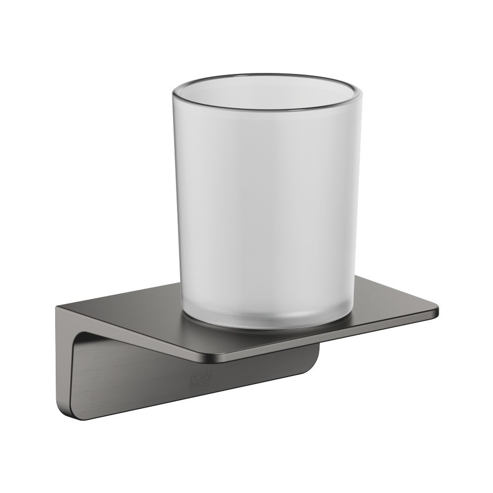 Dornbracht Glashalter, 90mm Stichmaß, Kristallglas matt, Ausladung 103mm, Dark ... DORNBRACHT-83400976-99 4099477273723 (Abb. 2)