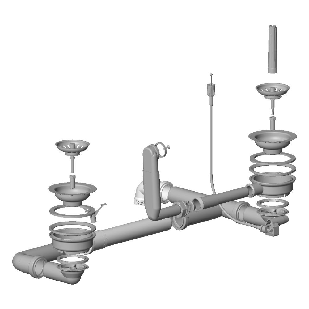 Dornbracht Ablaufgarnitur, Edelstahl gebürstet, 04110100800-86... DORNBRACHT-04110100800-86 4029011549687 (Abb. 3)