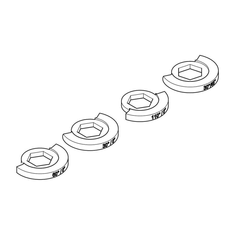 Dornbracht Schwenkbegrenzungsset Begrenzung schwenkbar 30 Grad 45 Grad 60 Grad 1... DORNBRACHT-1282097090 4099477024134 (Abb. 3)