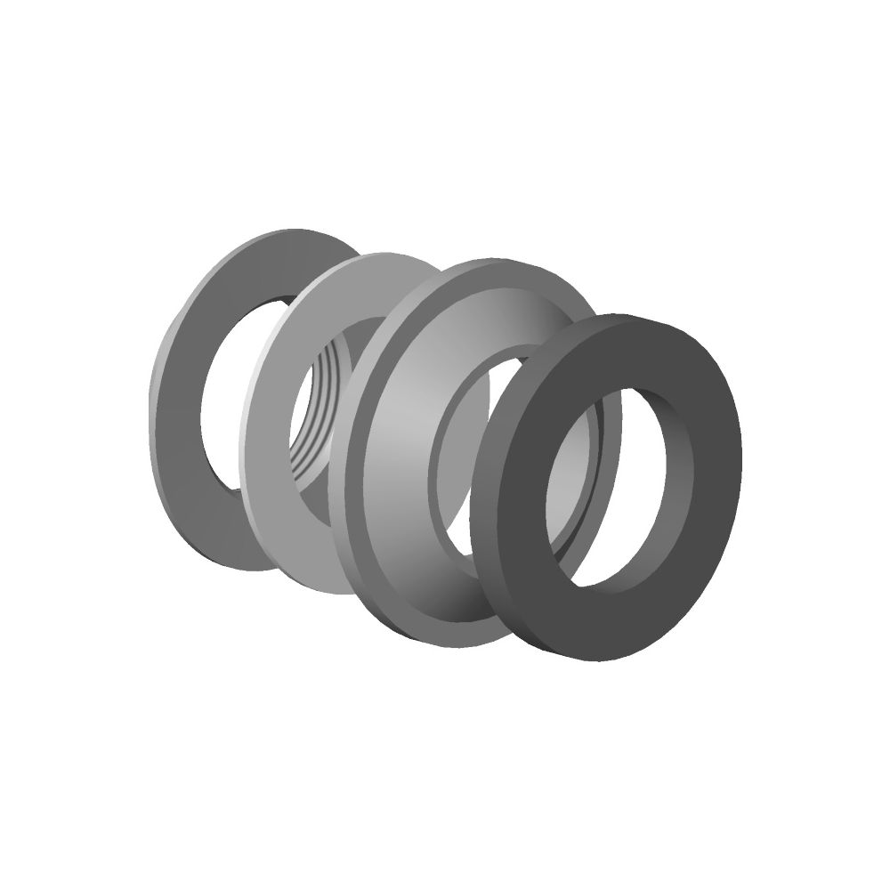 Dornbracht Befestigung mit Dichtungen, 1"x10mm, 0423100160090... DORNBRACHT-0423100160090 4029011485039 (Abb. 2)