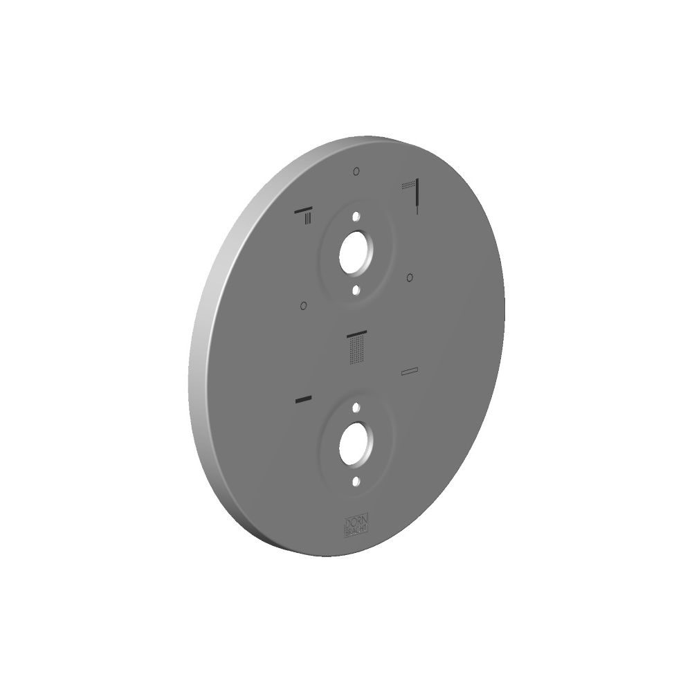 Dornbracht Rosette mit Symbolen für 3-Wege Armatur, 150x9mm, Chrom, 091102269-... DORNBRACHT-091102269-00 4029011736773 (Abb. 2)