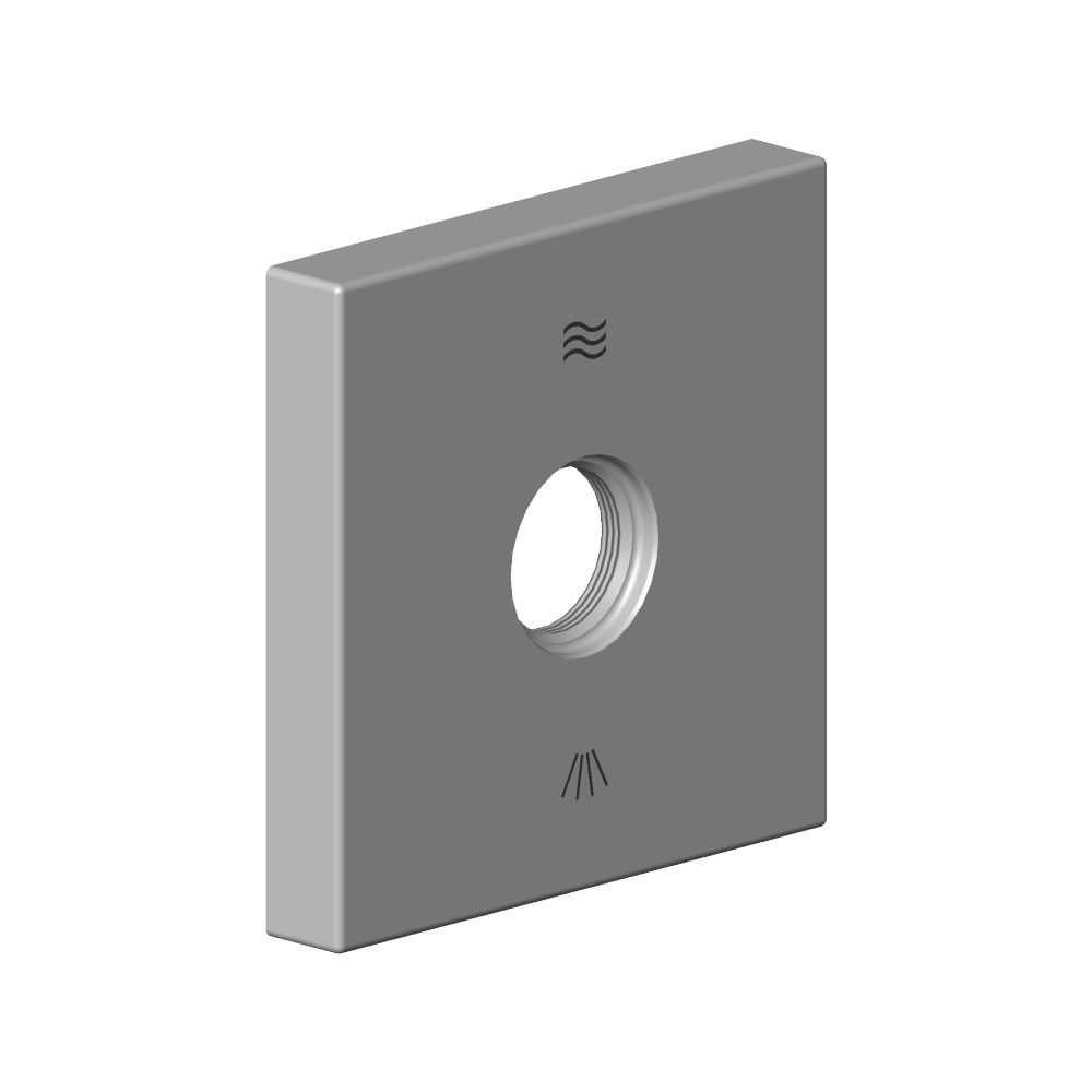 Dornbracht Rosette mit Symbolen, 60x60x12,5mm, Chrom, 092798021-00... DORNBRACHT-092798021-00 4029011657085 (Abb. 3)
