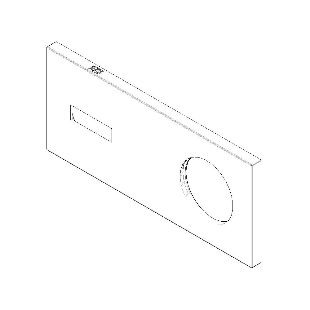 Dornbracht Abdeckung Wand Ersatzteile 091101060 178x78x8,50mm chrom... DORNBRACHT-091101060-00 4029011485121 (Abb. 1)