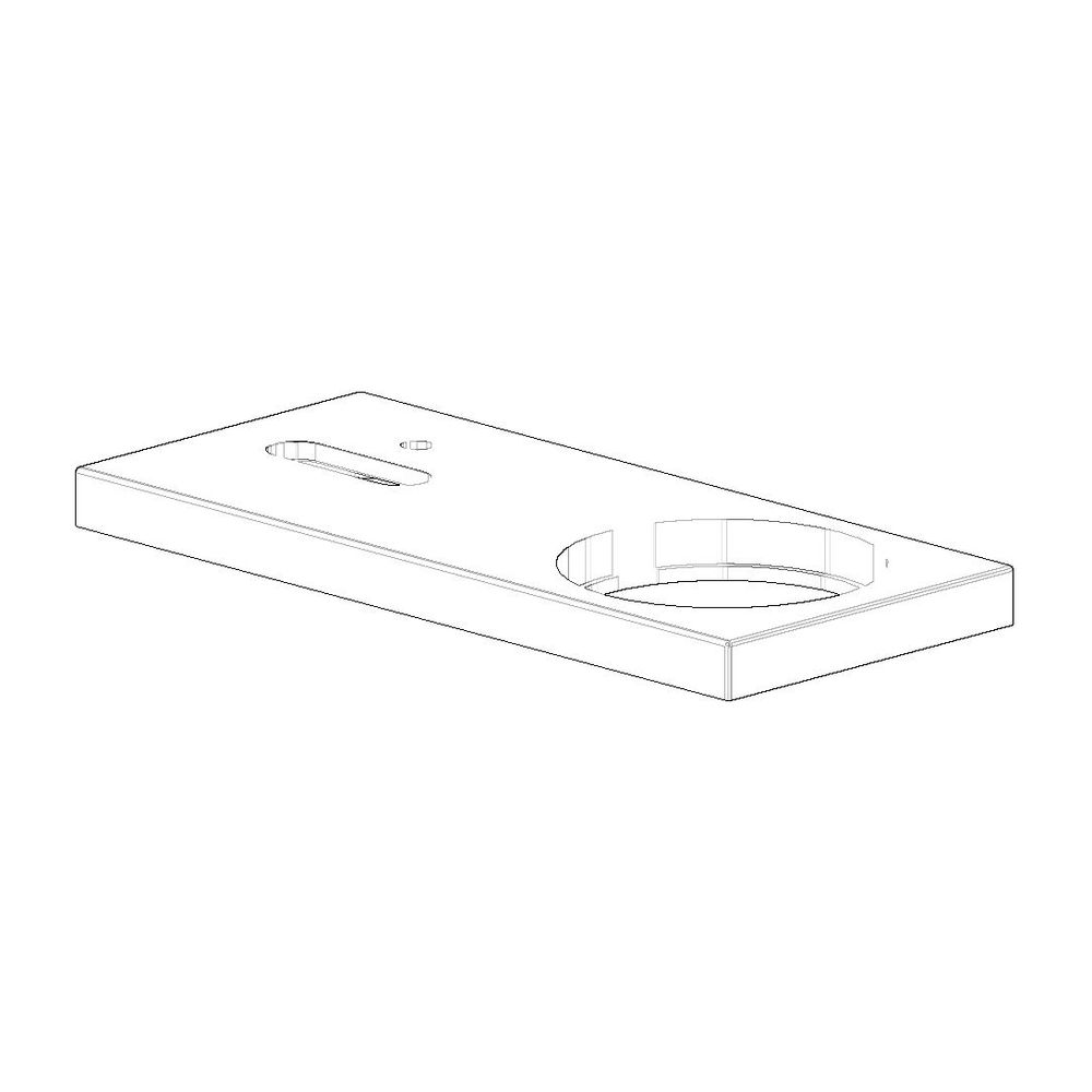 Dornbracht Rosette Ersatzteile 091101071 126x55,5x8,5mm chrom... DORNBRACHT-091101071-00 4029011439896 (Abb. 1)