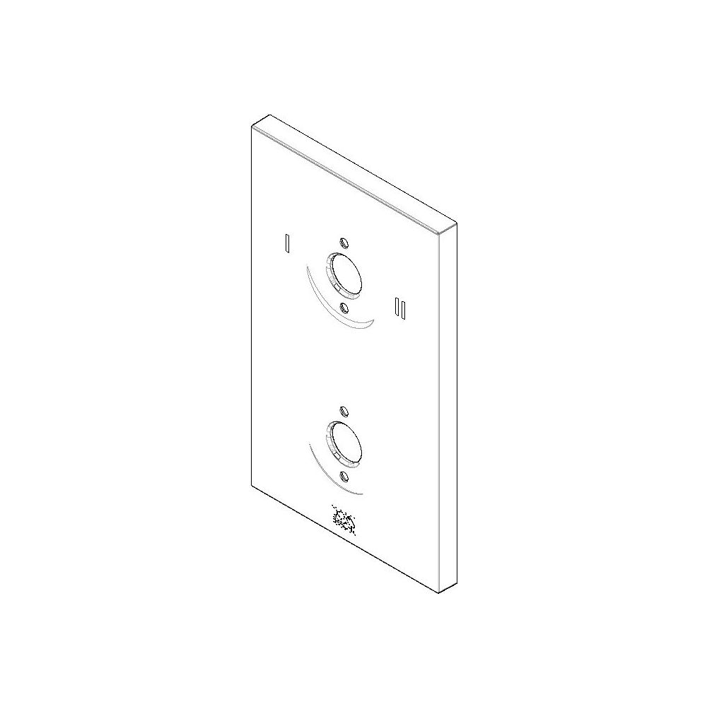 Dornbracht Rosette mit Symbolen US Ersatzteile 091102263 90x150x9mm chrom... DORNBRACHT-091102263-00 4029011648120 (Abb. 1)