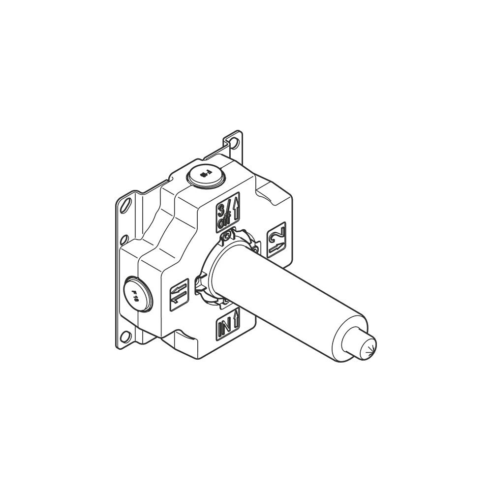Dornbracht Unterputz-Dreiwege-Umstellung Messing bleifrei 1x Anschluss IG 1/2" 3... DORNBRACHT-3520397090 4029011966736 (Abb. 4)
