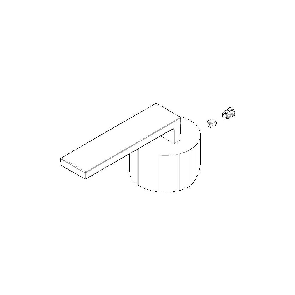 Dornbracht Griff, 47x45x106mm, Platin gebürstet, 90207805000-06... DORNBRACHT-90207805000-06 4029011932229 (Abb. 2)