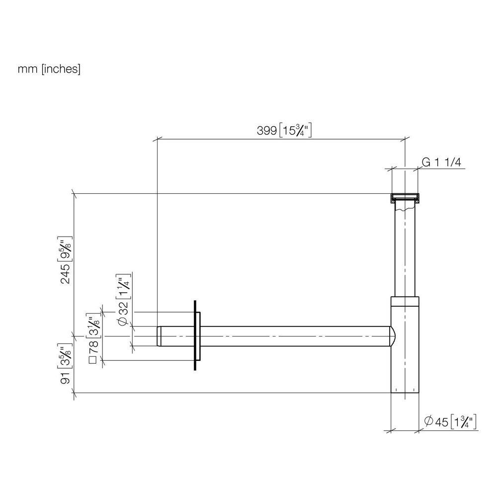Dornbracht Geruchverschluss 1 1/4" eckig, Dark Brass gebürstet, 10060780-39... DORNBRACHT-10060780-39 4099477399225 (Abb. 3)