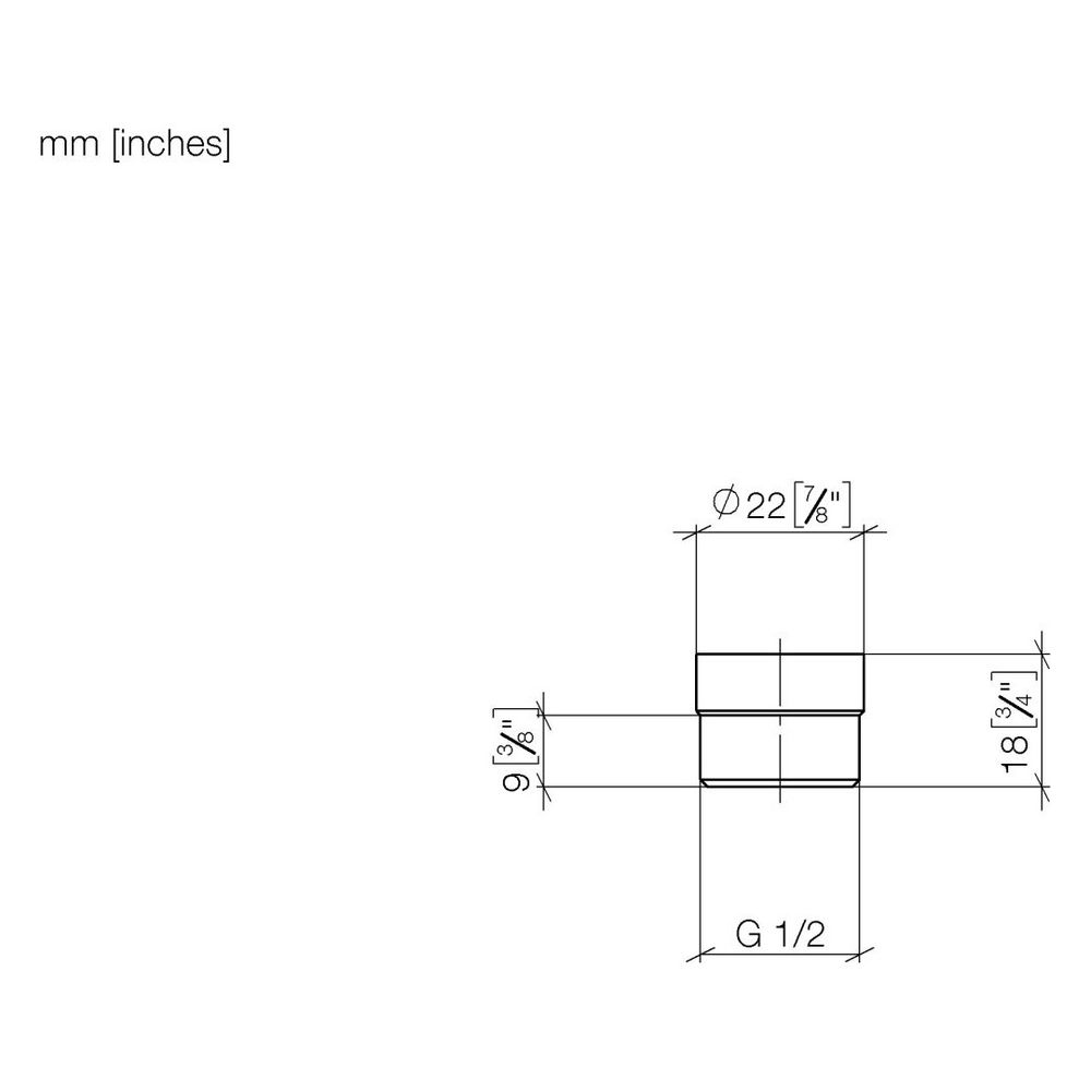 Dornbracht Adapter für Brauseabgang G 3/8"xG 1/2", Dark Bronze gebürstet PVD, 1... DORNBRACHT-12202979-43 4099477462790 (Abb. 3)