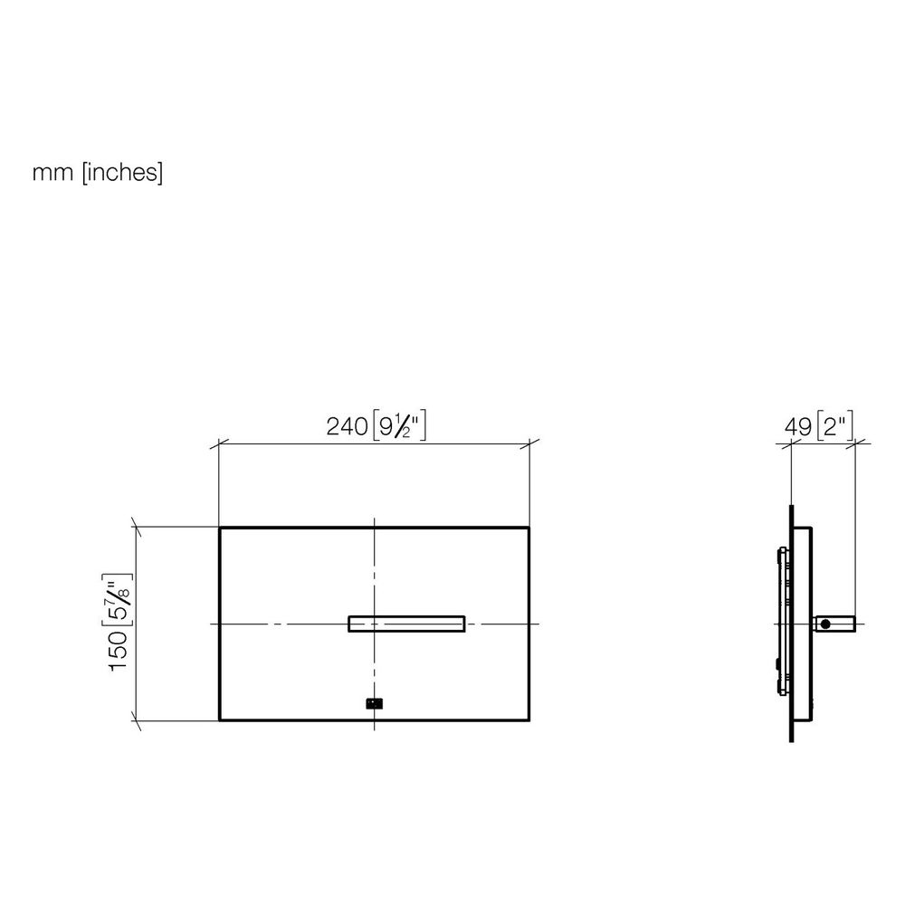 Dornbracht Abdeckplatte für Tece WC-UP-Spülkasten 150x240x15mm Zwei-Mengen-Tech... DORNBRACHT-12660979-43 4099477462837 (Abb. 3)