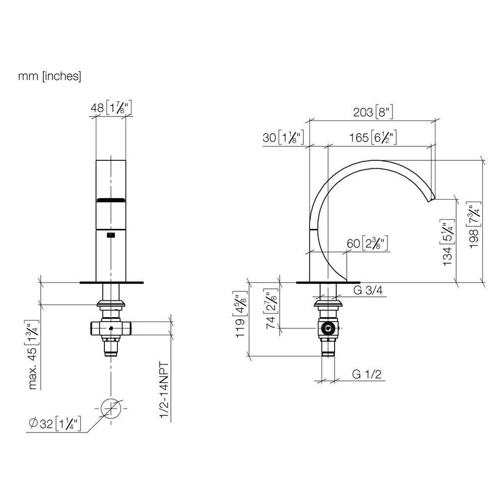 Dornbracht CYO Waschtisch-Standauslauf ohne Ablaufgarnitur 13717811 platin/plat... DORNBRACHT-13717811-36 4029011847837 (Abb. 3)