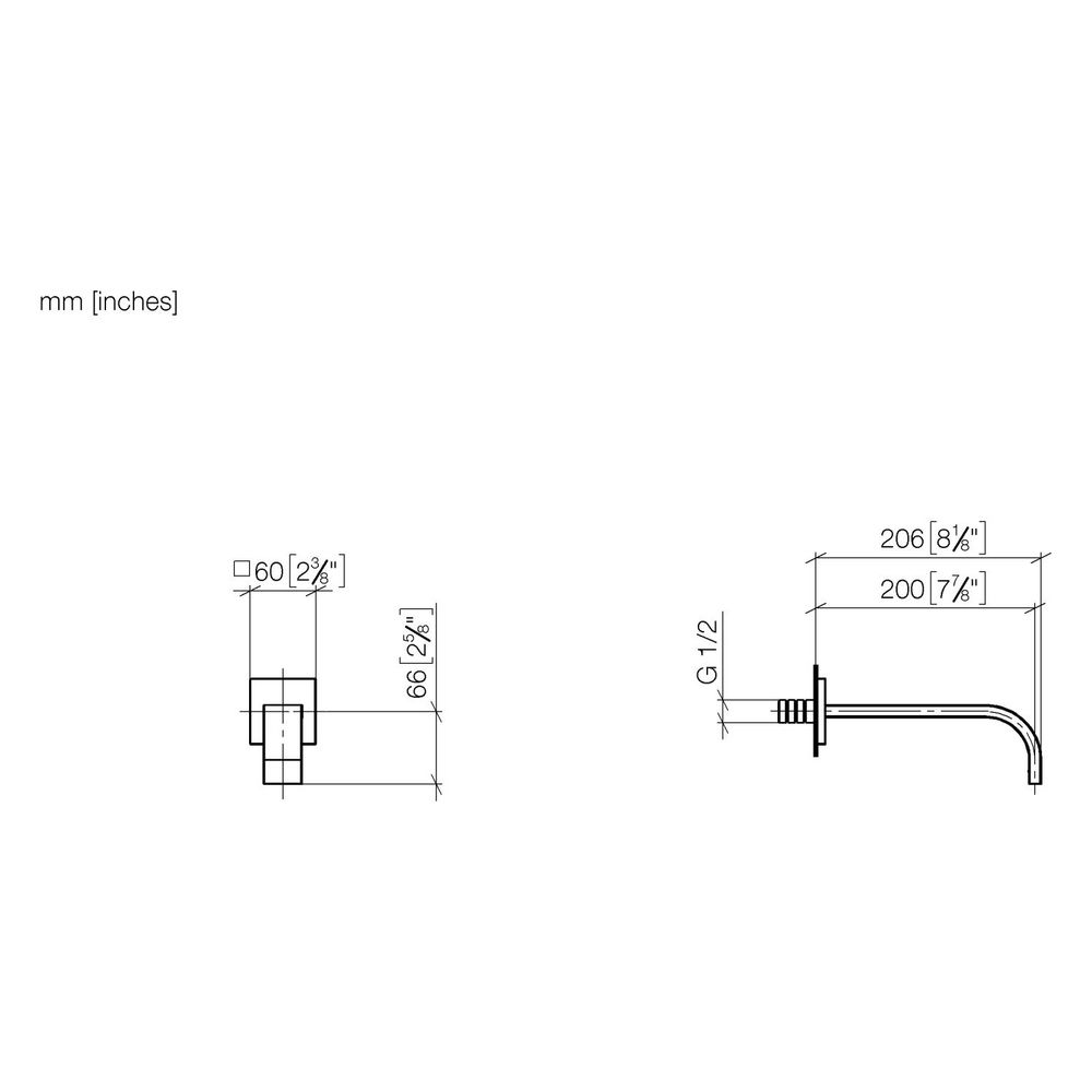 Dornbracht Waschtisch-Wandauslauf Mem, starrer Auslauf, Ausladung 200mm, max. 5... DORNBRACHT-13800782-39 4099477399348 (Abb. 3)