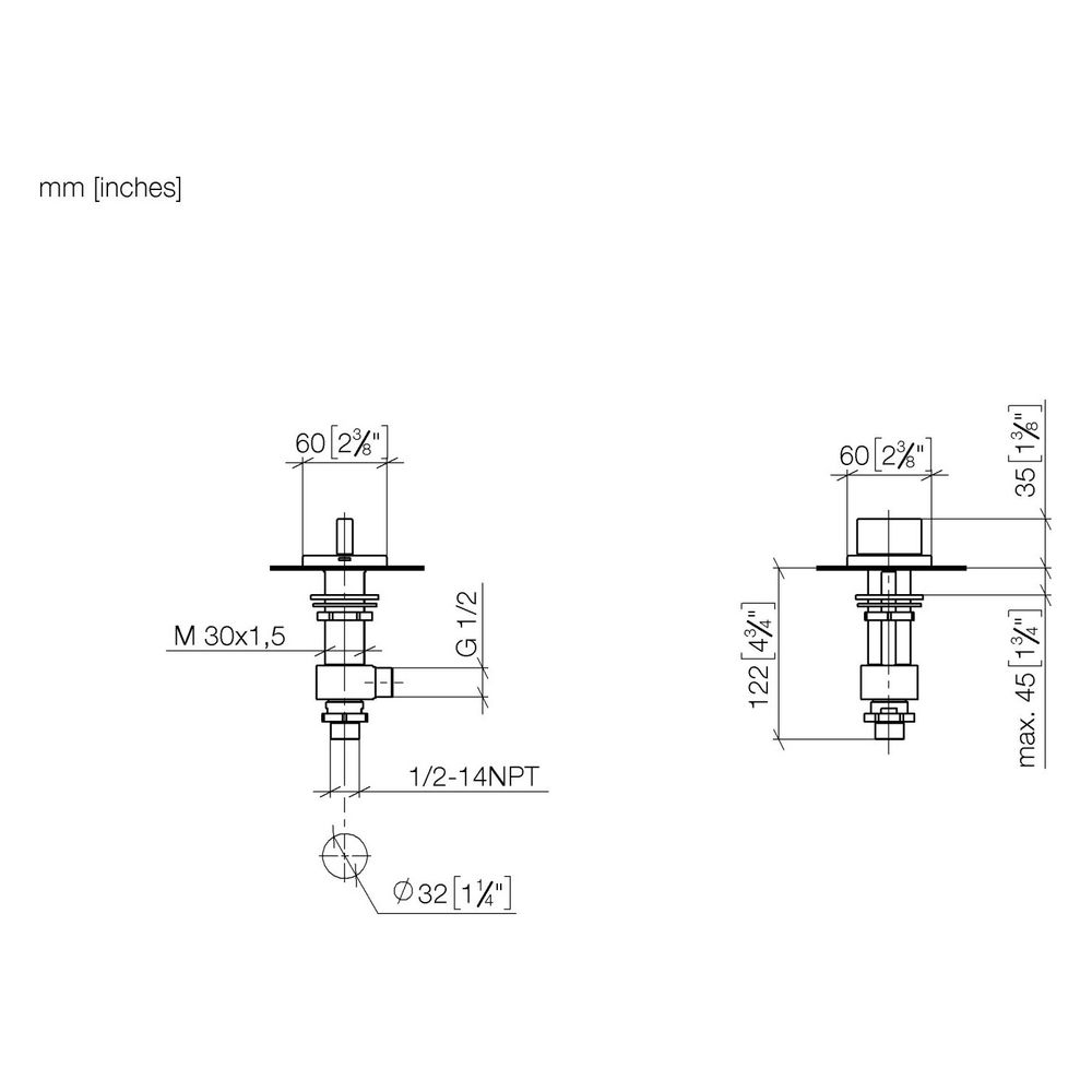 Dornbracht Seitenventil CL.1 linksschließend warm, Dark Chrome... DORNBRACHT-20000706-19 4099477128160 (Abb. 3)