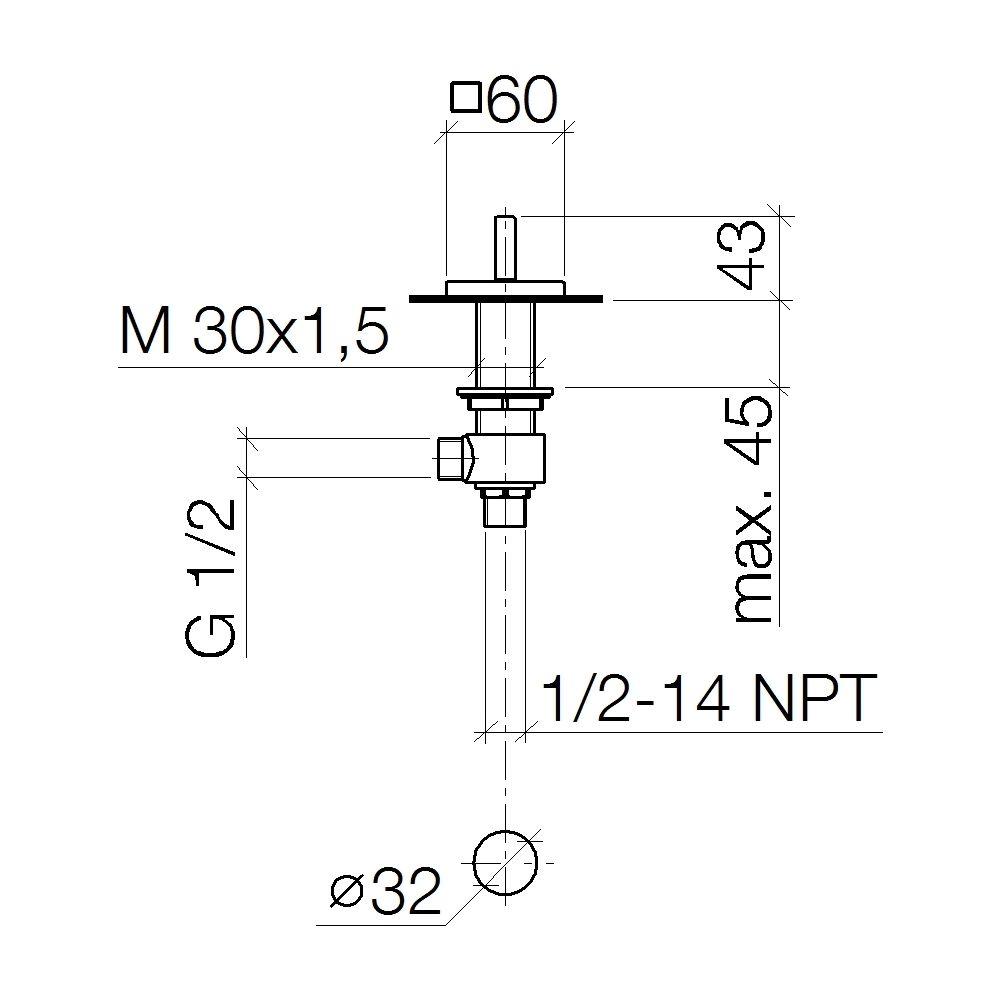 Dornbracht MEM Seitenventil rechtsschließend 20000782 Dark Platinum matt... DORNBRACHT-20000782-99 4029011808982 (Abb. 2)