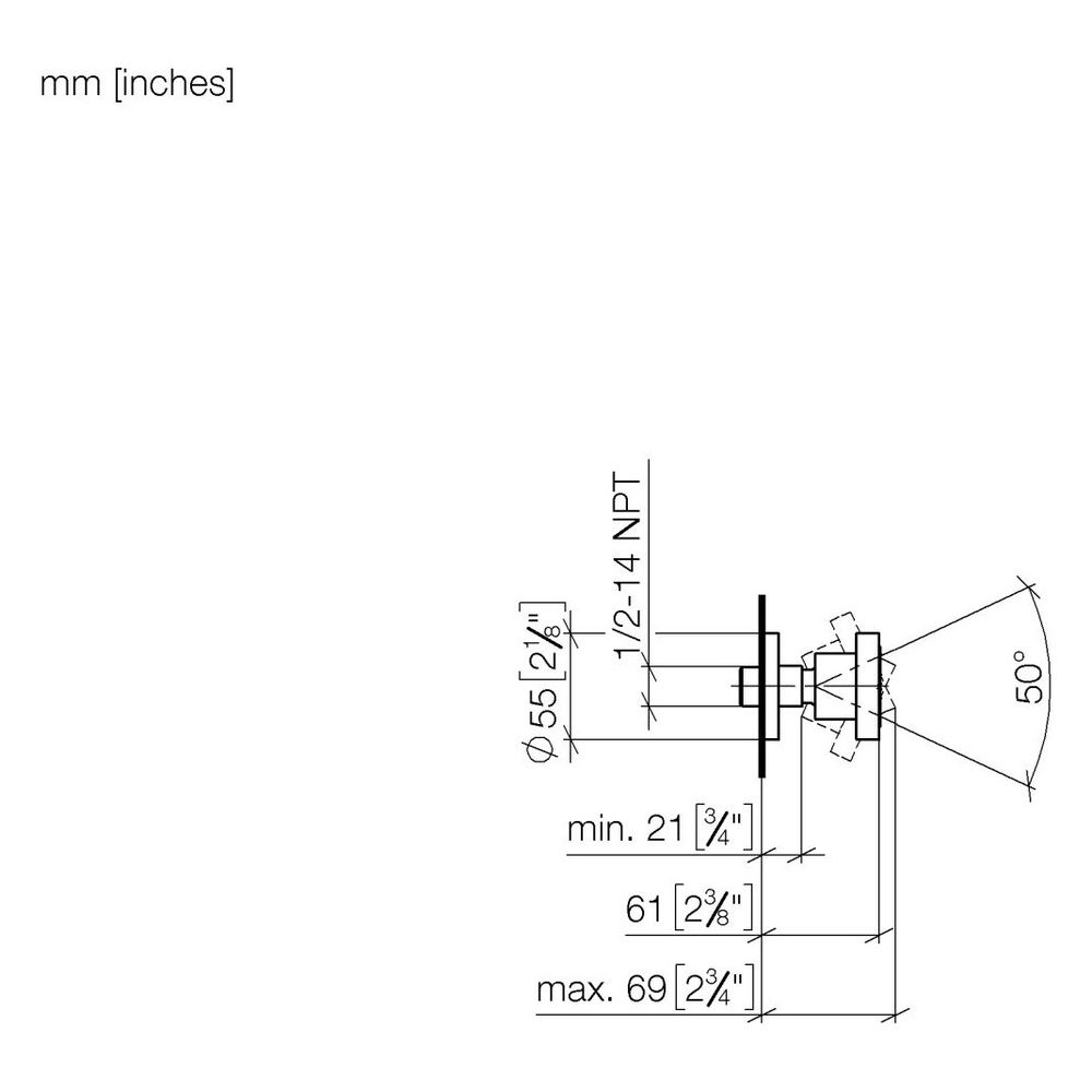 Dornbracht Seitenbrause ohne Mengenregulierung FlowReduce schwenkbar Horizontal... DORNBRACHT-28518979-39 4099477348100 (Abb. 3)