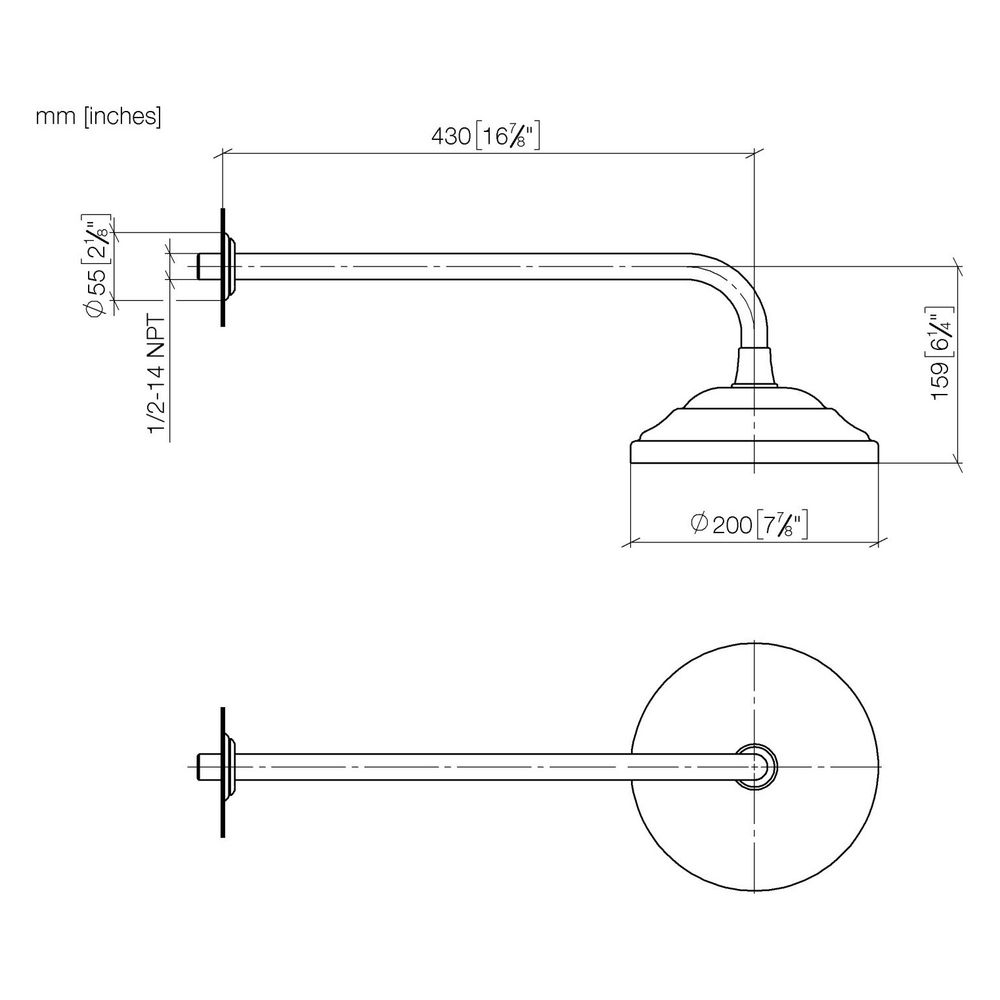 Dornbracht Regenbrause mit Wandanbindung Madison 14l/min, Ausladung 435mm, Dark... DORNBRACHT-28545977-39 4099477390741 (Abb. 3)