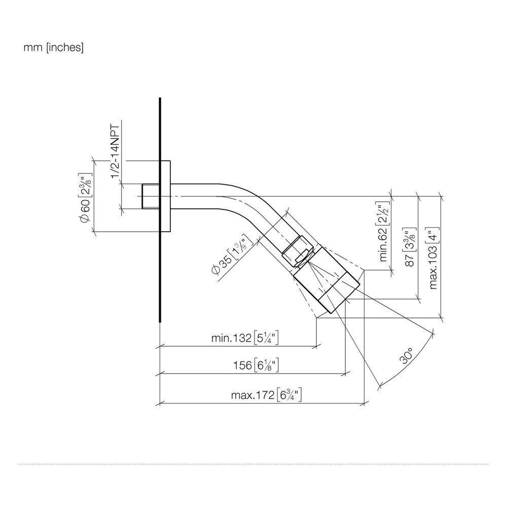 Dornbracht Kopfbrause Ausladung 156mm 8l/min Anschluss G 1/2", Dark Chrome... DORNBRACHT-28613970-19 4099477442938 (Abb. 3)