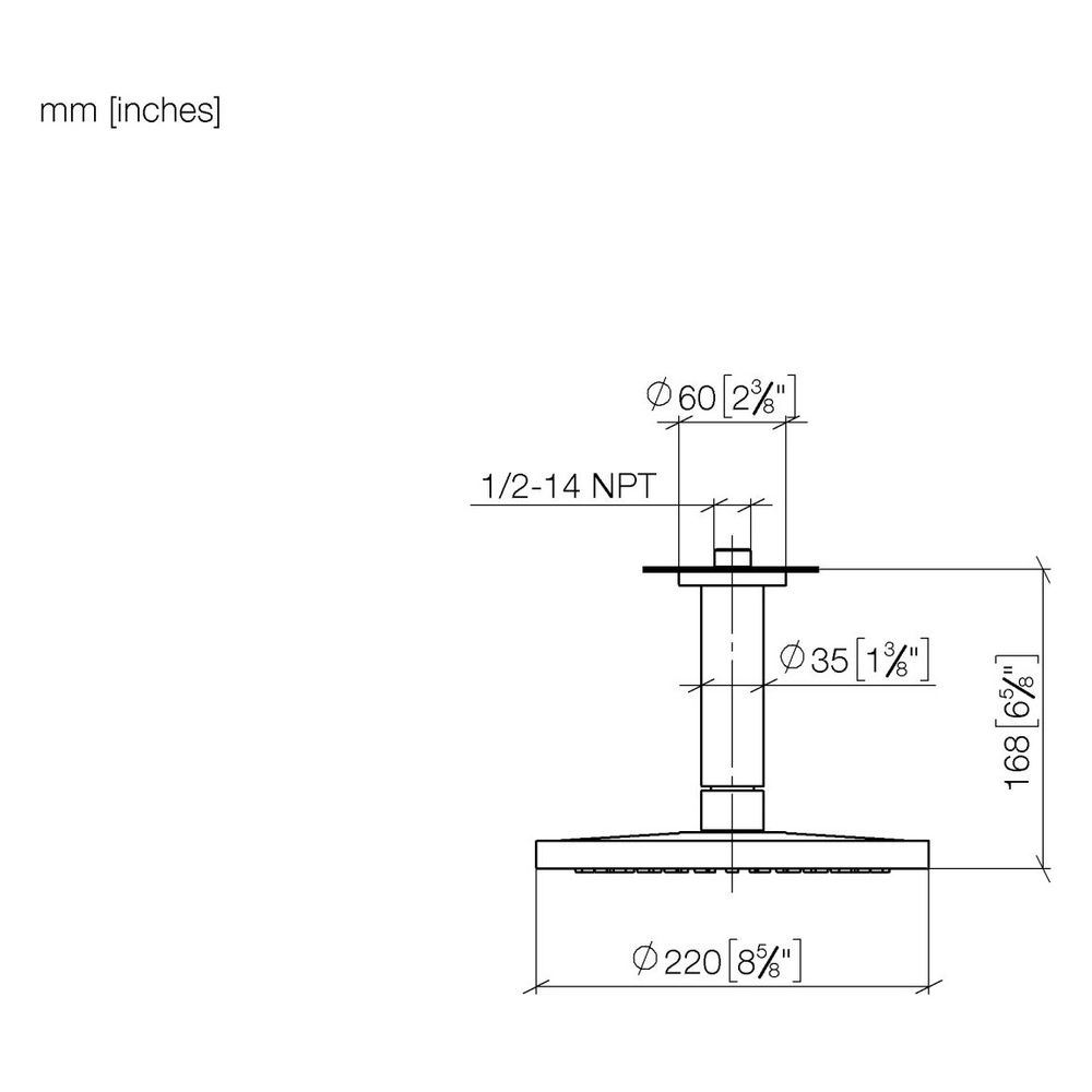 Dornbracht Regenbrause mit Deckenanbindung Serienspezifisch 28669970 platin... DORNBRACHT-28669970-08 4029011739941 (Abb. 3)