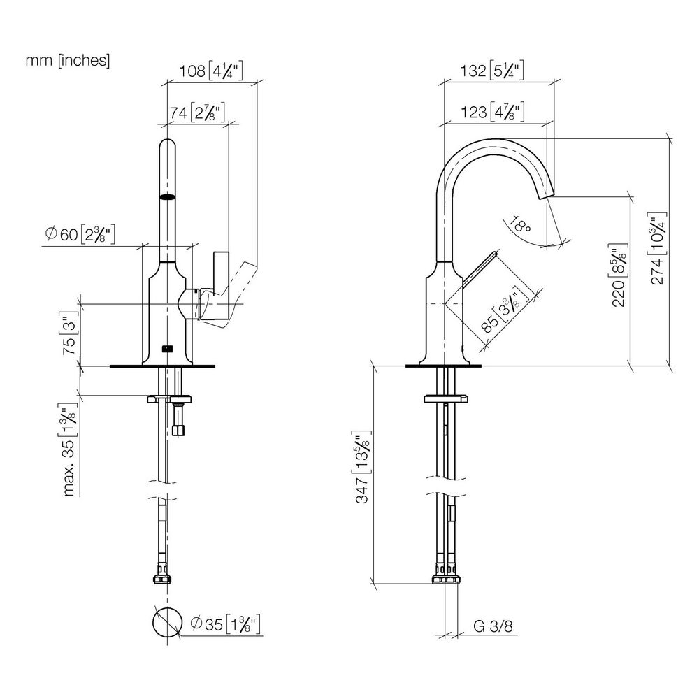 Dornbracht VAIA Waschtisch-Einhandmischer ohne Ablaufgarnitur 33525809 chrom... DORNBRACHT-33525809-00 4029011737633 (Abb. 3)