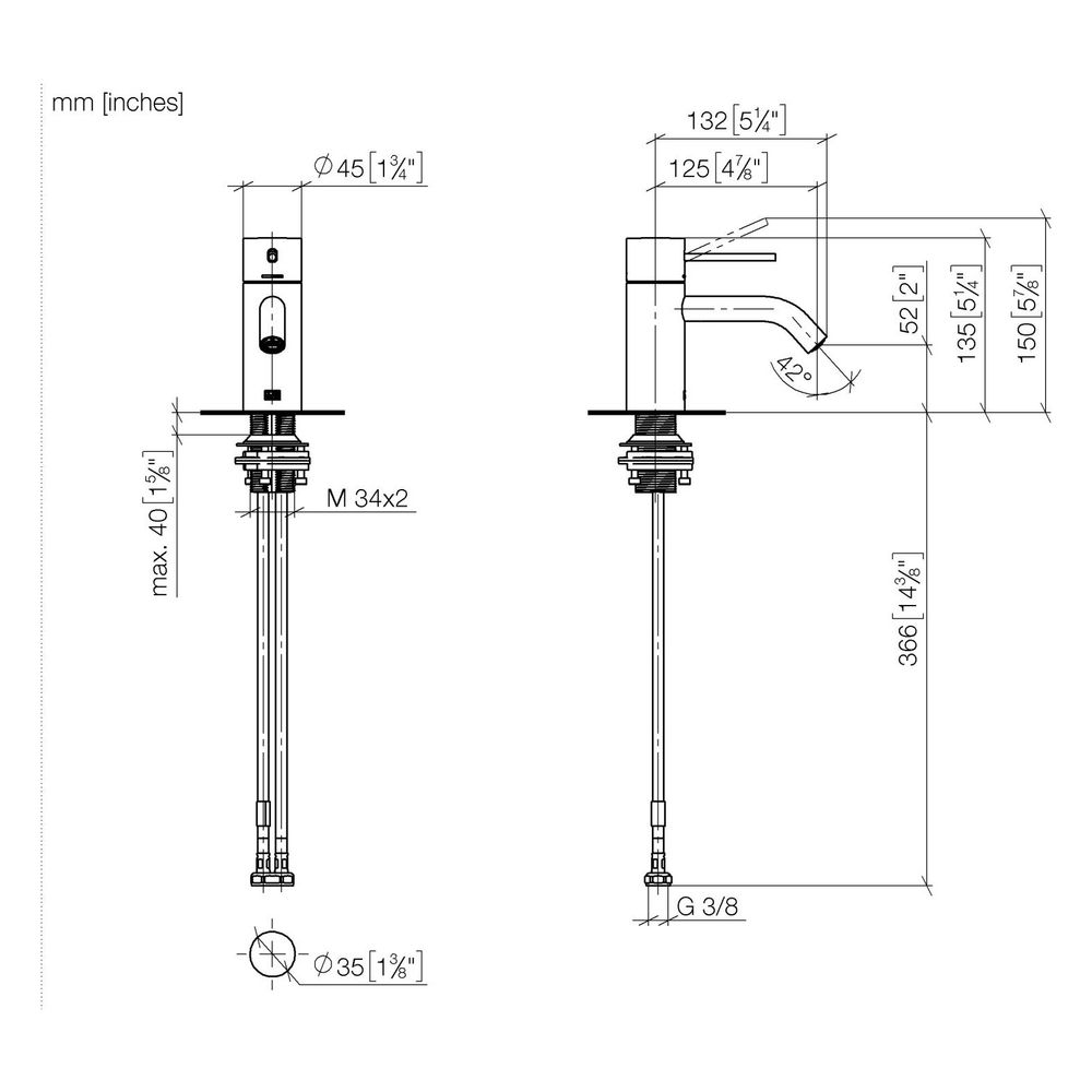 Dornbracht Meta Waschtisch-Einhandmischer ohne Ablaufgarnitur 33526662 platin m... DORNBRACHT-33526662-06 4029011829079 (Abb. 3)