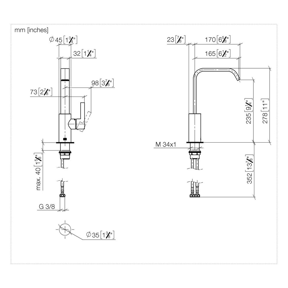 Dornbracht Waschtisch-Einhandbatterie IMO starrer Auslauf 165mm mit hohem Ausla... DORNBRACHT-33526671-37 4099477437071 (Abb. 3)