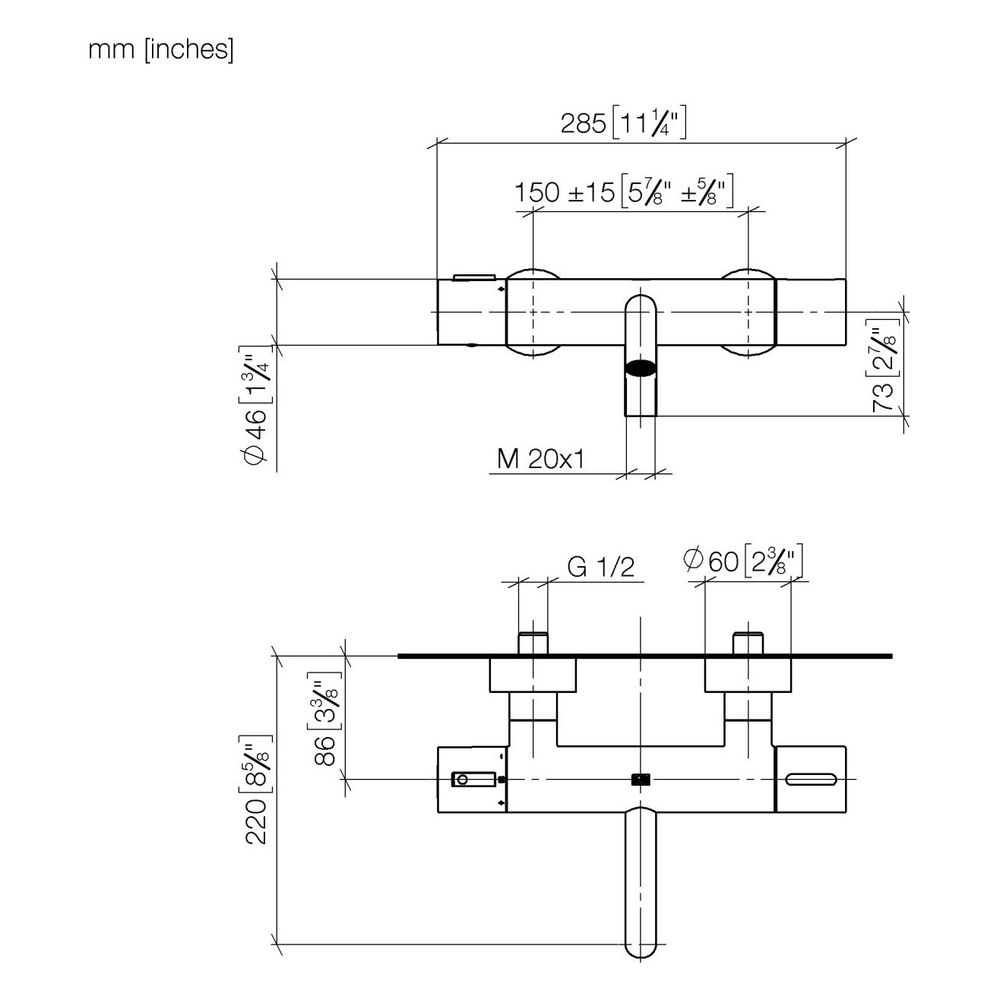 Dornbracht Meta Wannen-Thermit für Wandmontage 34201979 chrom... DORNBRACHT-34201979-00 4029011764530 (Abb. 3)