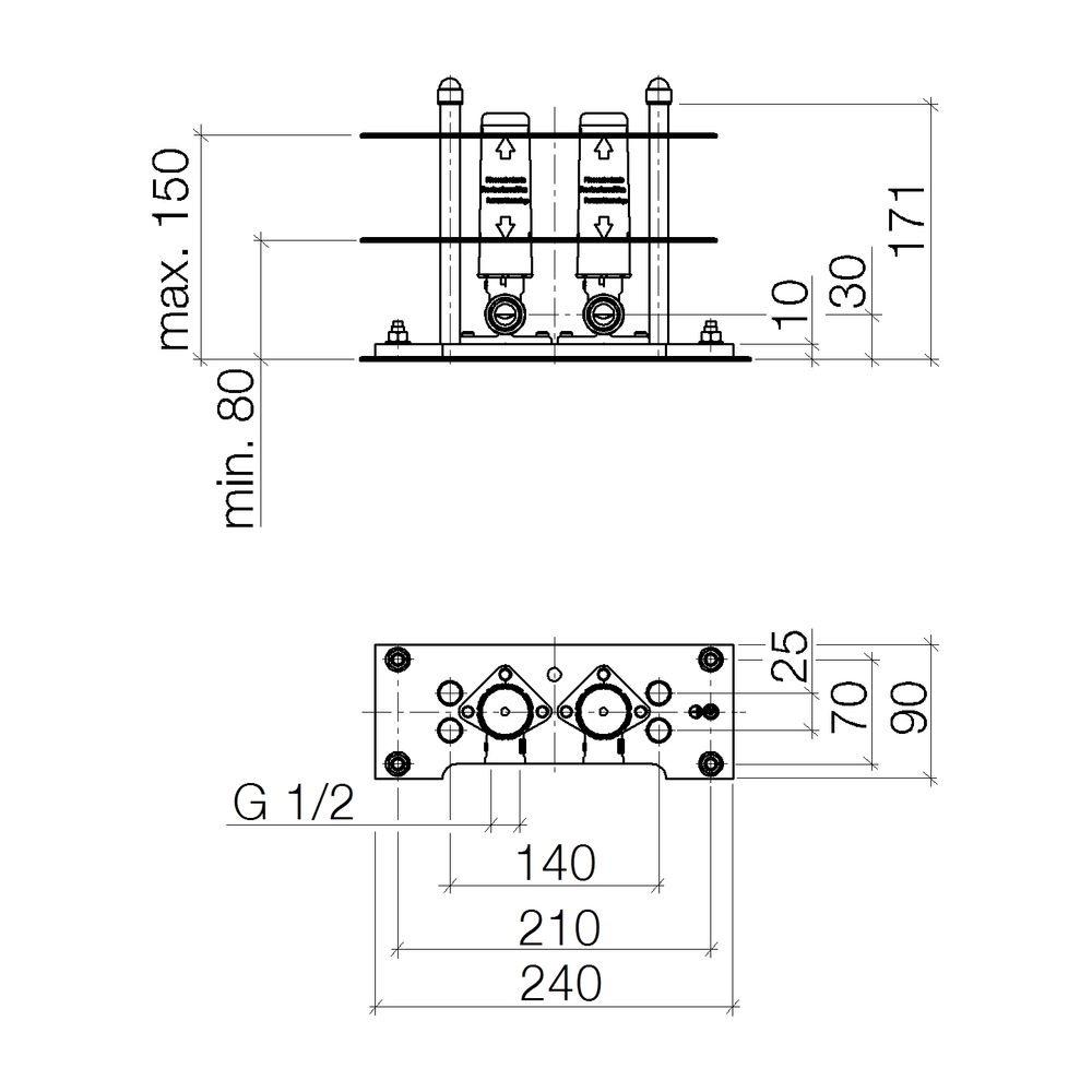 Dornbracht Unterputz-Bodenbefestigung Serienneutral 35948970... DORNBRACHT-3594897090 4029011681196 (Abb. 4)