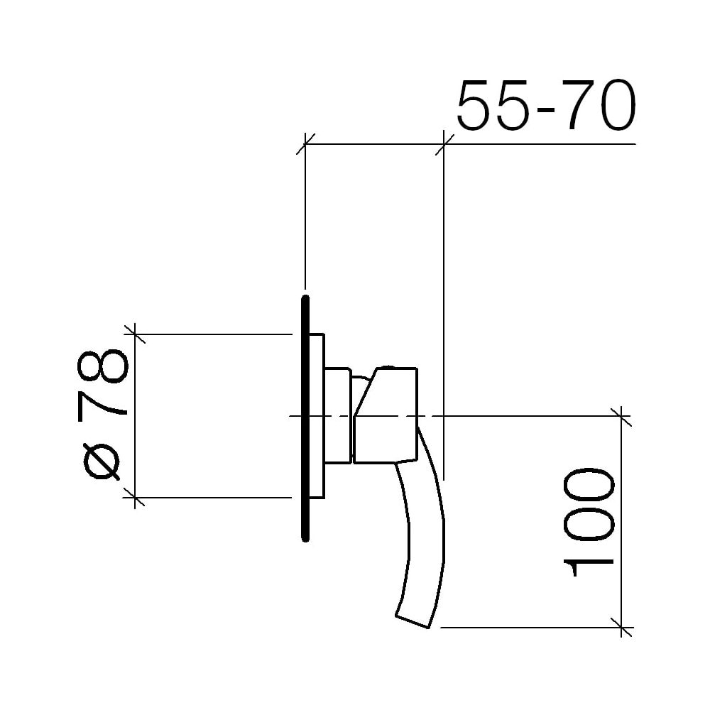 Dornbracht Yota Unterputz-Einhandmischer mit Abdeckplatte 36008870 platin matt... DORNBRACHT-36008870-06 4029011388750 (Abb. 2)