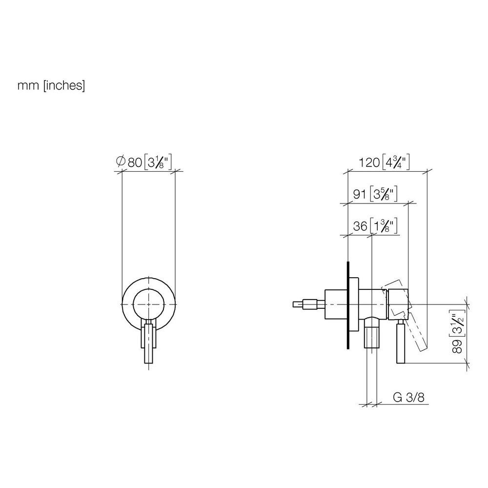 Dornbracht Meta Unterputz-Einhandmischer mit Abdeckplatte Serienspezifisch 3604... DORNBRACHT-36045660-00 4029011762123 (Abb. 3)