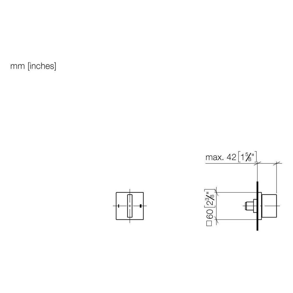 Dornbracht Zweiwege-Umstellung Unterputz Mem, eckig, schwenkbar, Rosette 60x60m... DORNBRACHT-36200782-47 4099477013763 (Abb. 3)