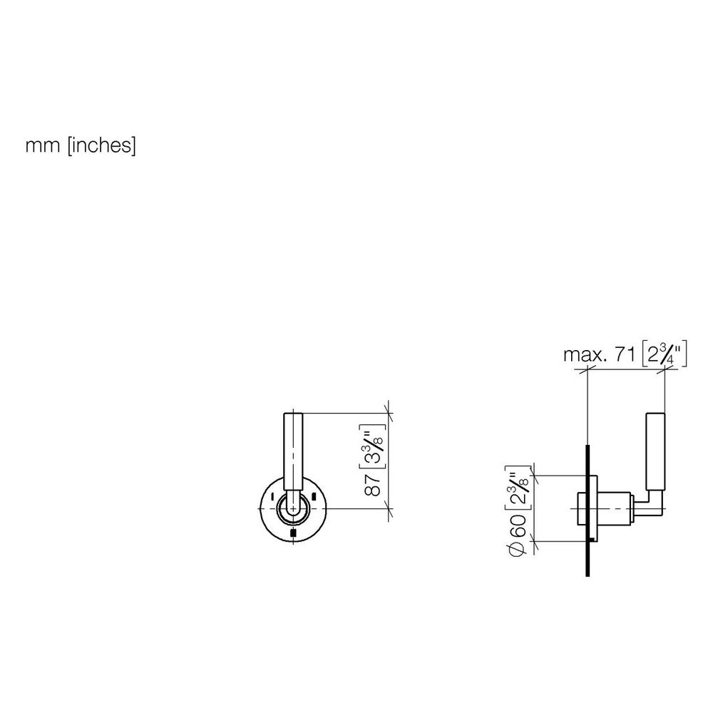 Dornbracht Unterputz-Dreiwege-Umstellung Tara, Rosette 60mm, Dark Bronze gebürs... DORNBRACHT-36210882-43 4099477466620 (Abb. 3)