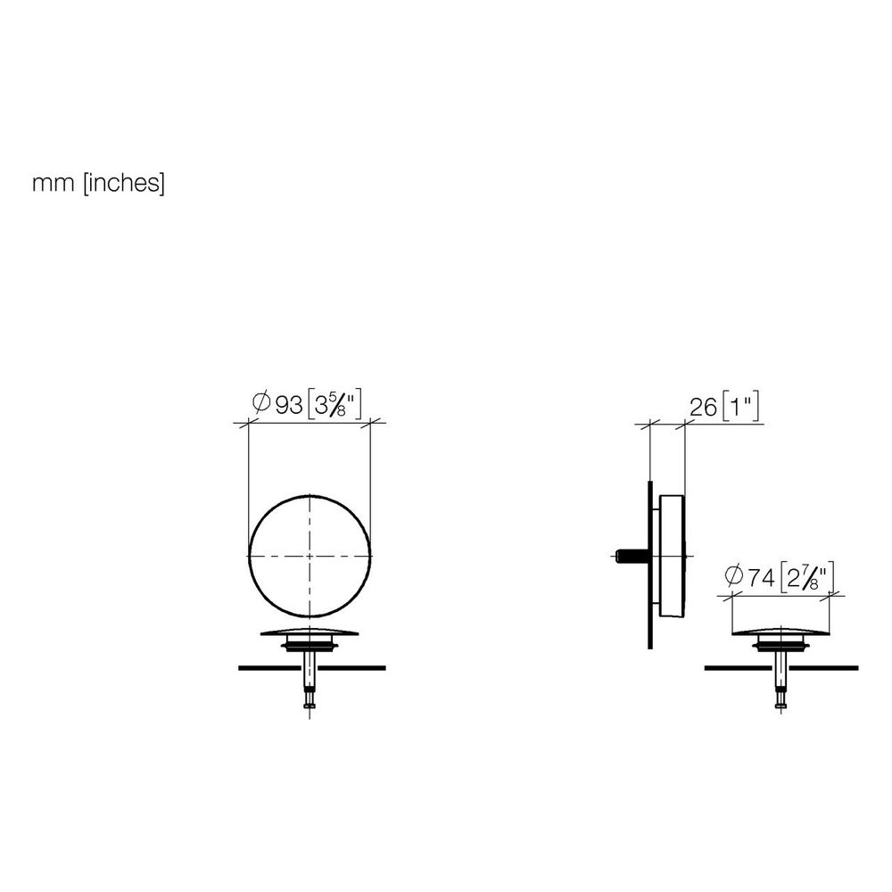 Dornbracht Ab- und Überlaufgarnitur für Großwannen Ablaufloch 52mm, Dark Brass ... DORNBRACHT-36243970-39 4099477349725 (Abb. 3)