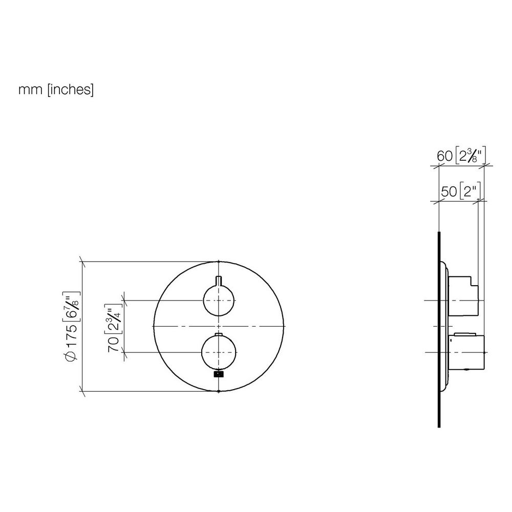 Dornbracht Unterputz-Thermostat Madison mit Einweg-Mengenregulierung, Dark Bras... DORNBRACHT-36425977-39 4099477390901 (Abb. 3)