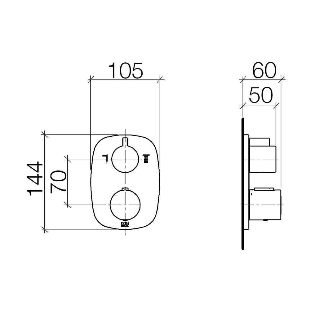 Dornbracht Gentle Unterputz-Thermostat mit 2-Wege-Mengenregulierung 36426720 ch... DORNBRACHT-36426720-00 4029011628870 (Abb. 2)