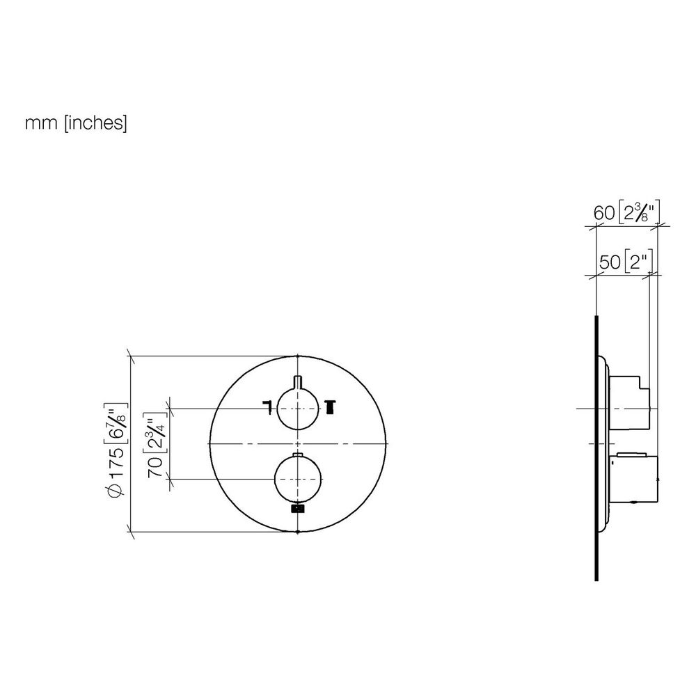 Dornbracht Unterputz-Thermostat Madison mit Zweiwege-Mengenregulierung, Dark Br... DORNBRACHT-36426977-39 4099477390918 (Abb. 3)