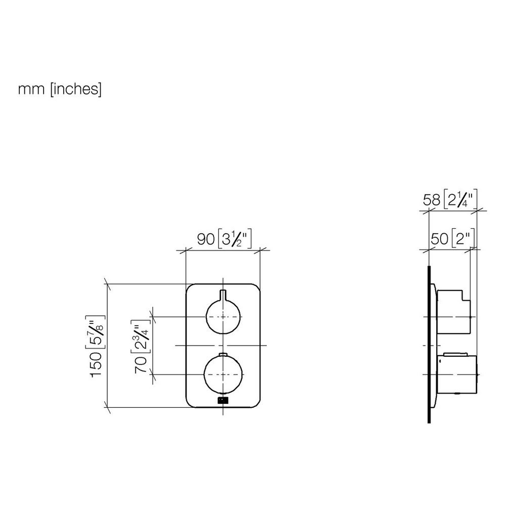 Dornbracht UP-Thermostat Lissé mit Dreiwege-Mengenregulierung, Dark Platinum ge... DORNBRACHT-36427845-99 4099477239088 (Abb. 3)