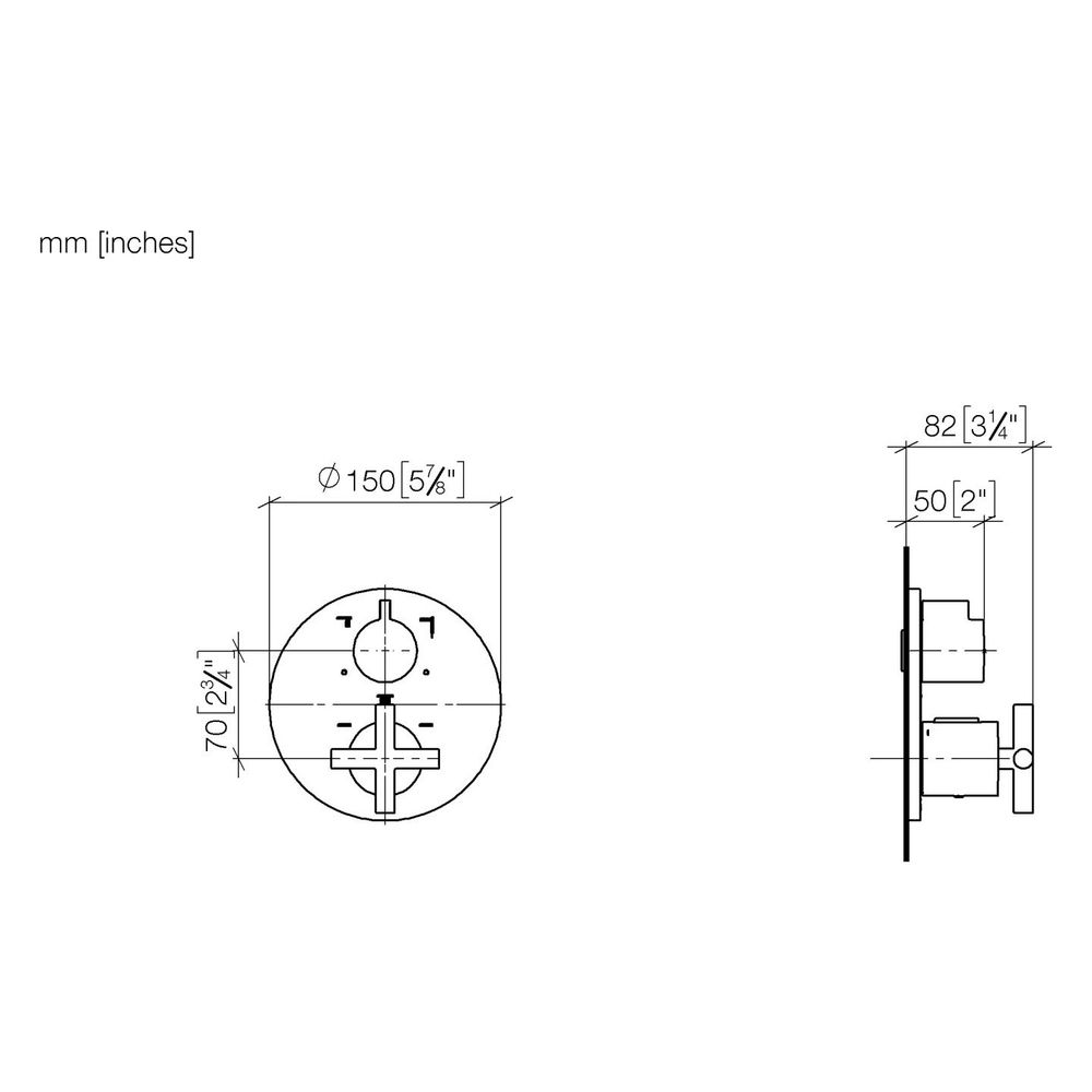 Dornbracht Unterputz-Thermostat Tara mit Dreiwege-Mengenregulierung, Abdeckplat... DORNBRACHT-36427892-43 4099477466910 (Abb. 3)