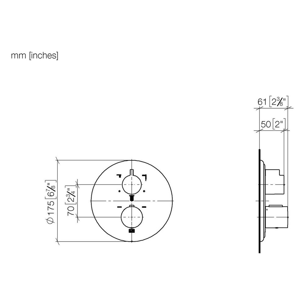 Dornbracht Unterputz-Thermostat Madison mit Dreiwege-Mengenregulierung, Dark Br... DORNBRACHT-36427977-39 4099477390925 (Abb. 3)