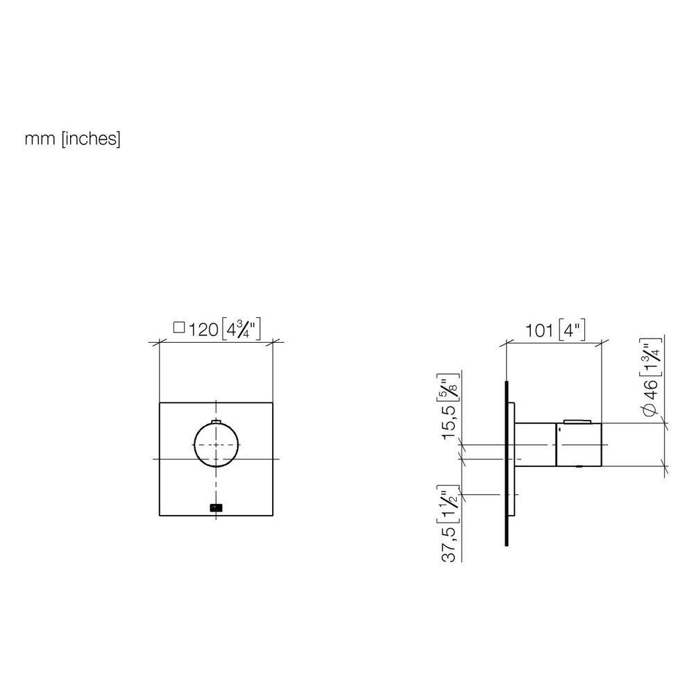 Dornbracht Unterputz-Thermostat MEM xTool ohne Mengenregulierung Abdeckplatte 1... DORNBRACHT-36503780-37 4099477438962 (Abb. 3)