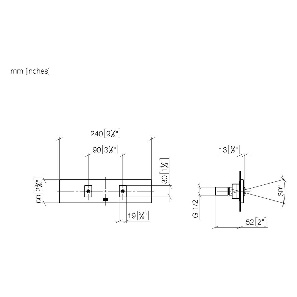 Dornbracht Unterputz-Seitenbrause Water Fan horizontal 10l/min, Light Gold gebü... DORNBRACHT-36512979-27 4099477210384 (Abb. 3)