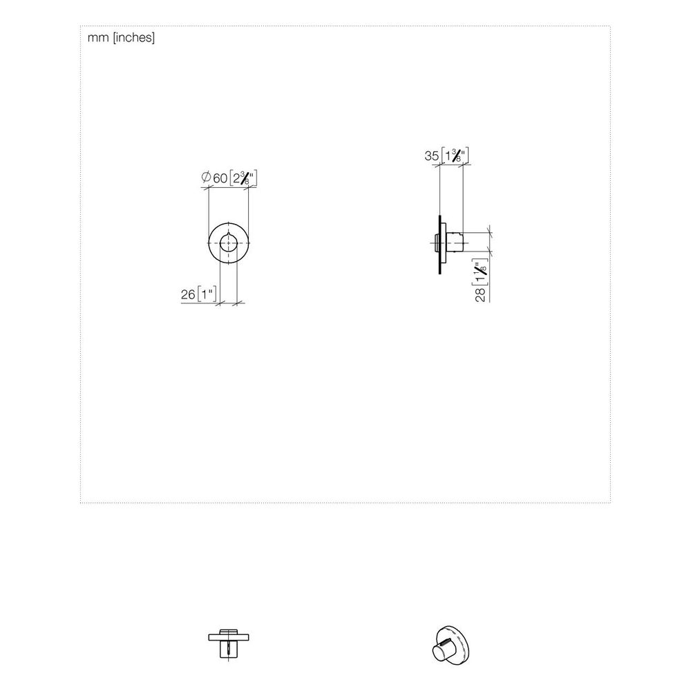 Dornbracht Unterputzventil Meta, rechtsschließend, 1/2", Rosette 60mm, Bronze g... DORNBRACHT-36607660-42 4099477210452 (Abb. 3)
