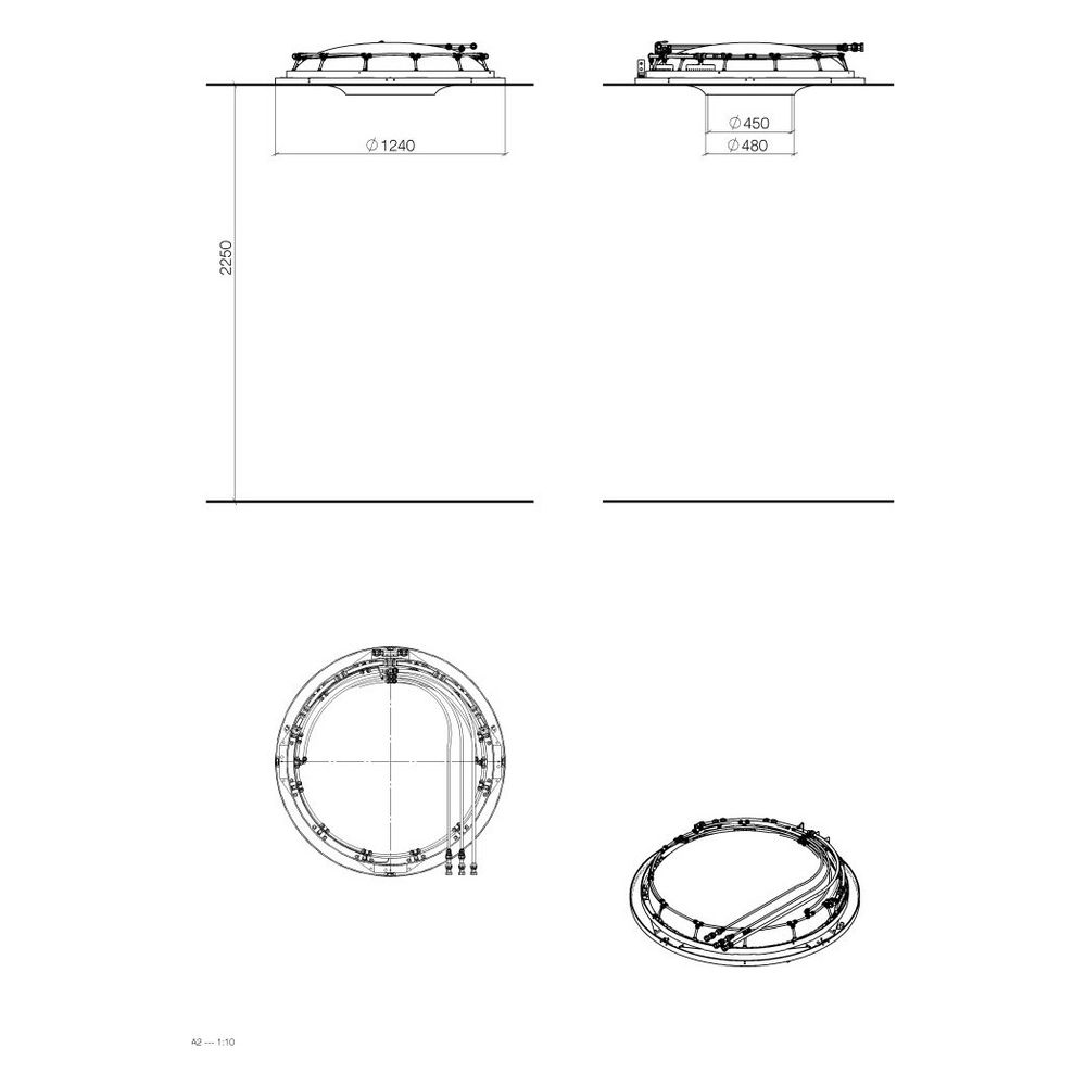 Dornbracht Regenpaneel Aquamoon mit LED-Beleuchtung 3 Strahlarten Aquacircle Ra... DORNBRACHT-41620979-10 4029011820656 (Abb. 3)