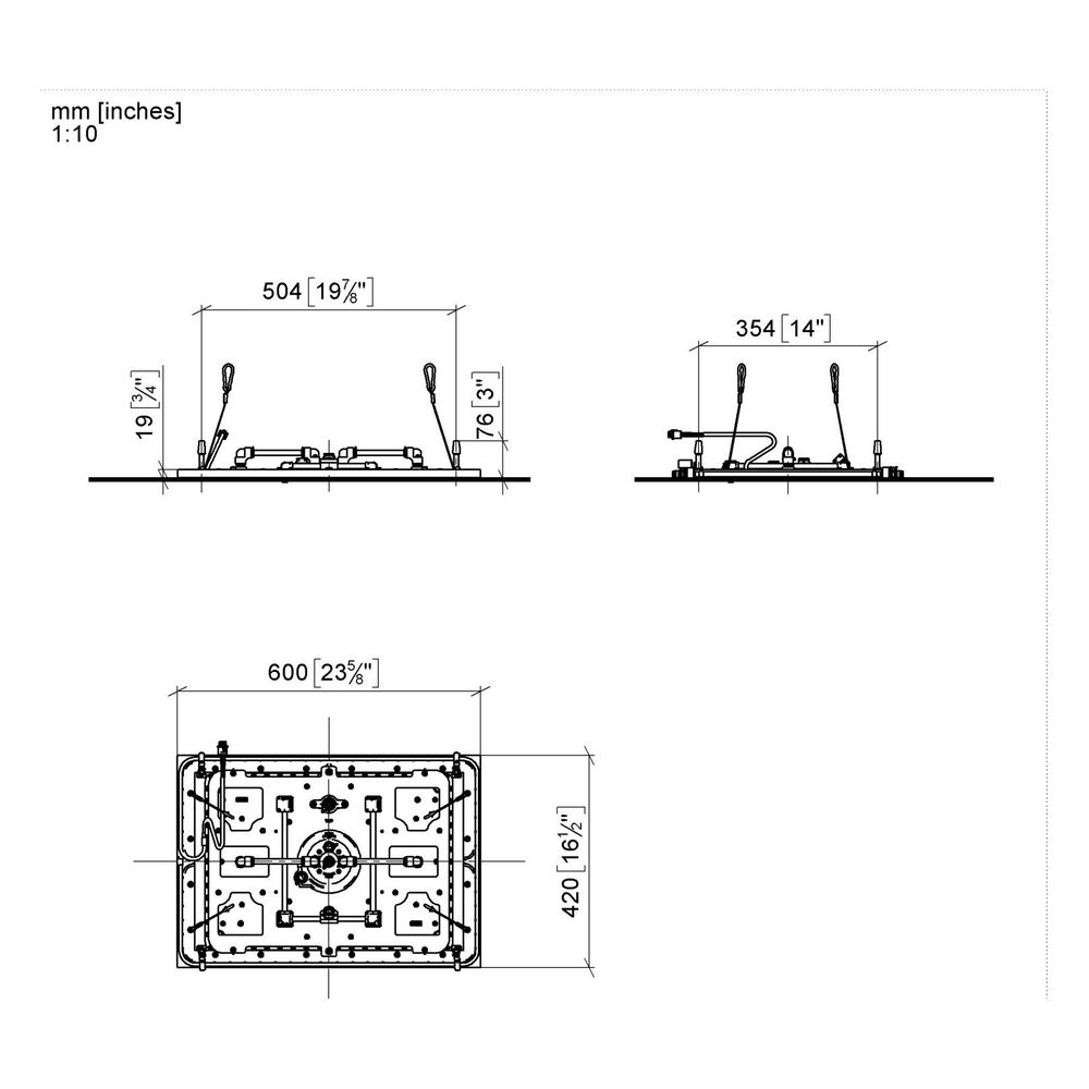 Dornbracht Regenpaneel Serenity Sky plus für Deckeneinbau mit Licht 5 Strahlart... DORNBRACHT-41781979-99 4099477274836 (Abb. 3)
