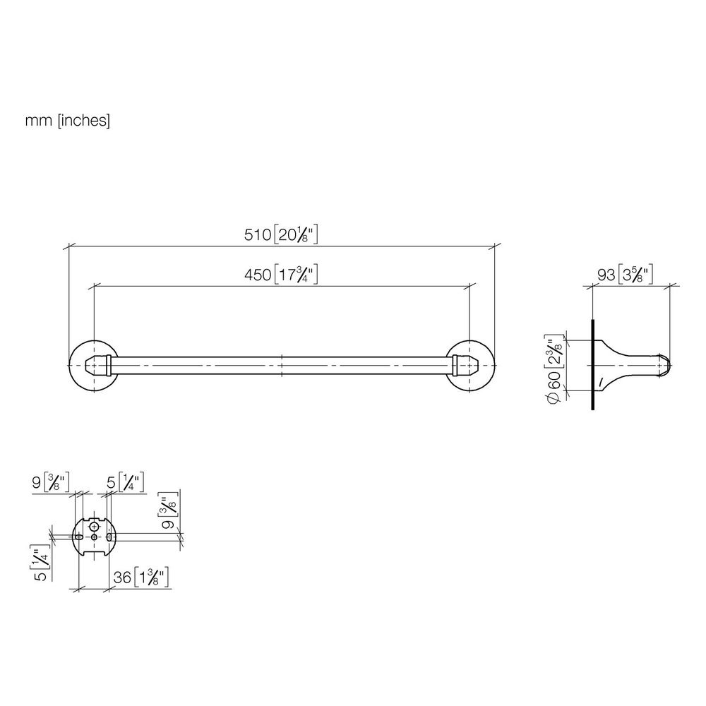 Dornbracht Badetuchhalter Madison Stichmaß 450mm, Messing gebürstet 23kt Gold... DORNBRACHT-83045361-28 4029011901188 (Abb. 3)